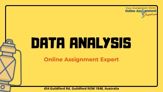 Data Analysis Assignment Help Australia