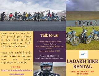 Get Your Best Leh Ladakh Bike Tour Packages