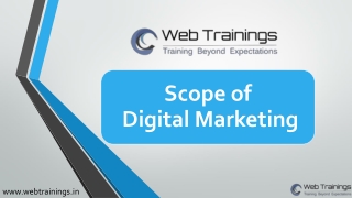 Scope of Digital Marketing