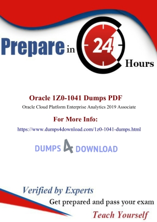 Oracle 1z0-1041 Dumps with 1z0-1041 Real Questions Answers | Dumps4Download