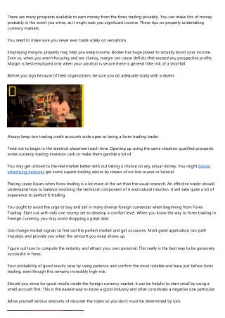 Learn What You Shoul&#100; Succed I&#110; Currency trading