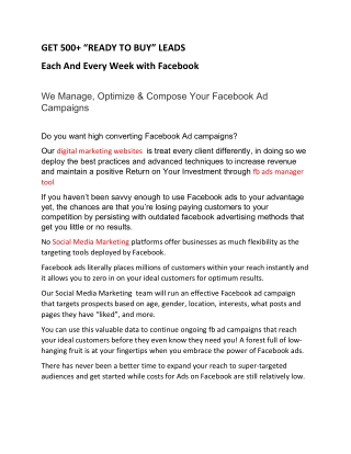 Fb Ads Channel | Best Social Media Marketing Agency | Digital Marketing website