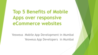 Yesweus App Developers  In Mumbai | Yesweus  Mobile App Development In Mumbai