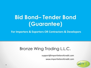 Apply Bid Bond– Bid Bond Guarantee Process