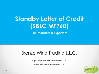 Apply Standby Letter of Credit – SBLC Process