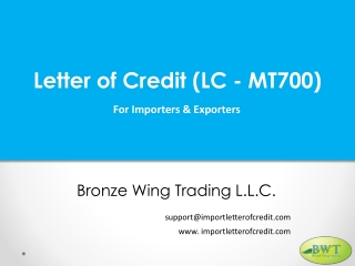 Apply Letter of Credit – LC Process