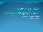 100 Words Almost Everyone Mispronounces