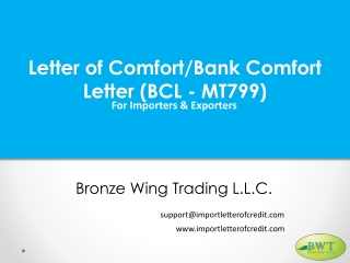 Bank Comfort Letter – How to Apply