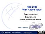 NRS 2005 With Added Value