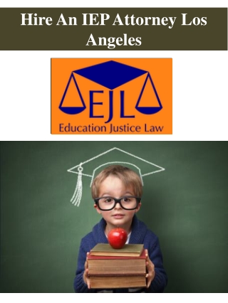 Hire An IEP Attorney Los Angeles