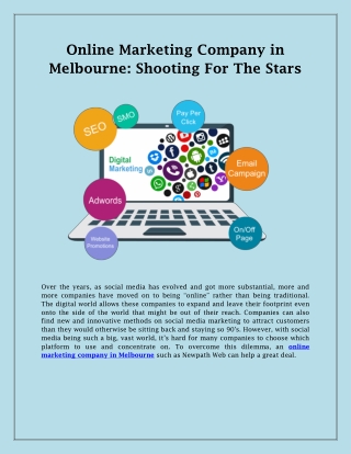 Online Marketing Company In Melbourne: Shooting For The Stars