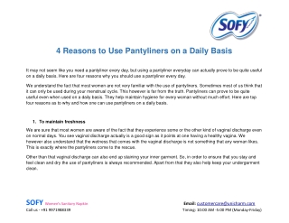 4 Reasons to Use Pantyliners on a Daily Basis