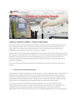 Top 3 Chemical Industry Trends In 2020
