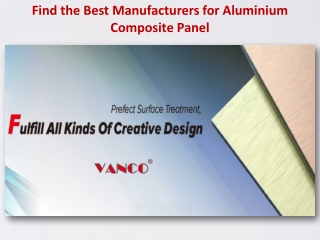 Find the Best Manufacturers for Aluminium Composite Panel in USA