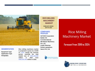 An Industrial Outlook on Rice Milling Machinery Market