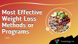 Know The Most Effective Weight Loss Programs | Foodology Inc.