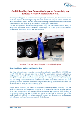 TRUCK DRIVER REDUCE WORKERS COMPENSATION COSTS
