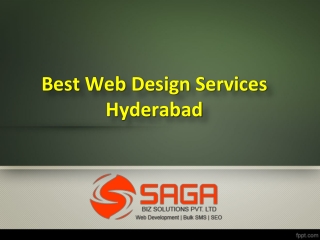 Best Web Design Services In Hyderabad – Saga Biz Solutions.