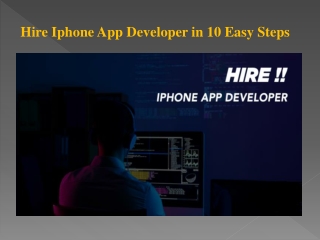 Hire Iphone App Developer in 10 Easy Steps