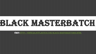 Black Masterbatch