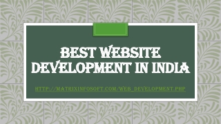 Best website development in India