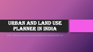 Urban and land use planner in India