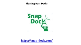 Floating Boat Docks