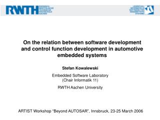 On the relation between software development and control function development in automotive embedded systems