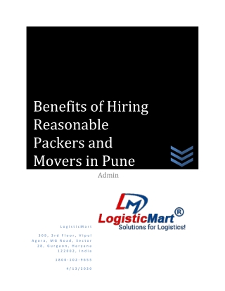 Benefits of Hiring Reasonable Packers and Movers in Pune