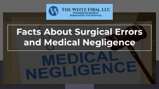 Facts About Surgical Errors and Medical Negligence