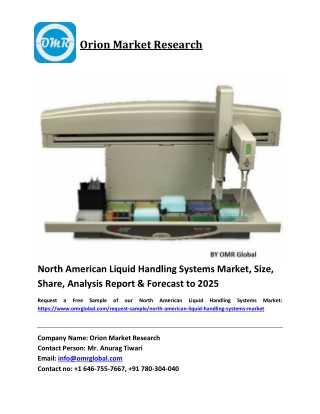 North American Liquid Handling Systems Market Size, Share and Forecast 2019-2025