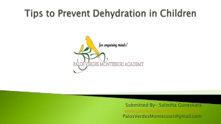 How to prevent dehydration in Children