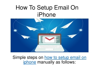 How To Setup Email On iPhone?