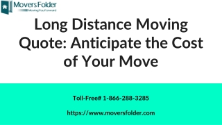 Important Things to Look In Long Distance Moving Quote