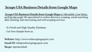 Scrape USA Business Details from Google Maps