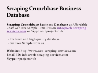 Scraping Crunchbase Business Database