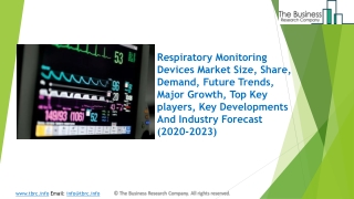 Respiratory Monitoring Devices Market 2020: Global Growth, Trends And Forecast