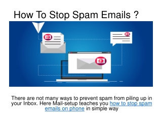 How To Stop Spam Emails?