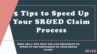 5 Tips to Speed Up Your SR&ED Claim Process - Canadian SRED