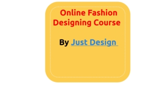 Online Fashion Designing Course