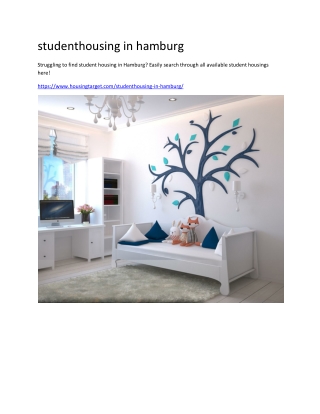 studenthousing in hamburg