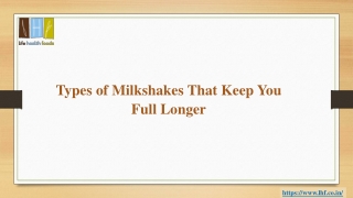 Types of Milkshakes That Keep You Full Longer 