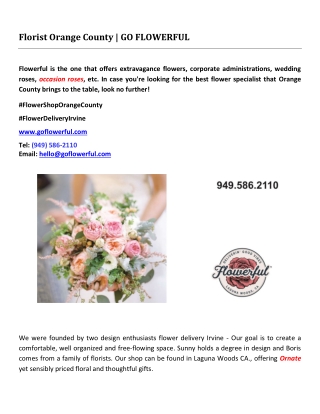 Flower Shop Orange County | GO FLOWERFUL