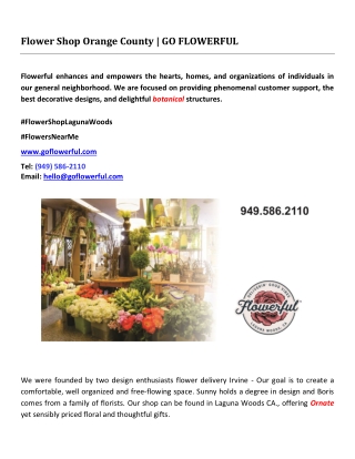 Florist Orange County | GO FLOWERFUL