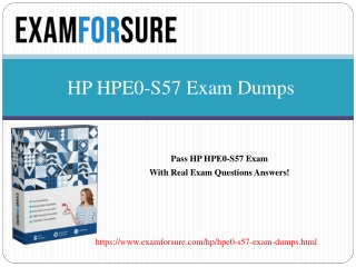 Pass HP HPE0-S57 exam easily with questions and answers pdf