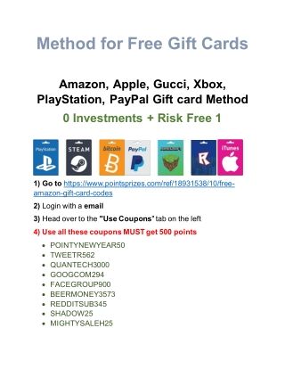 GET Free Gift Cards Working 2020 Make $200 A Day