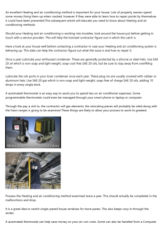 Obtain Greater Heating and air conditioning Accomplishment Because Of This Post