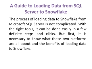 load data from sql server to snowflake