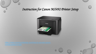 Instruction for Canon MX492 Printer Setup