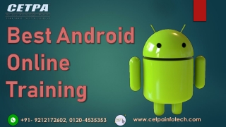 Best Android Online Training in India | Cetpa Infotech